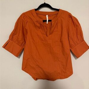 Anthropologie 100% Cotton Terracotta Blouse